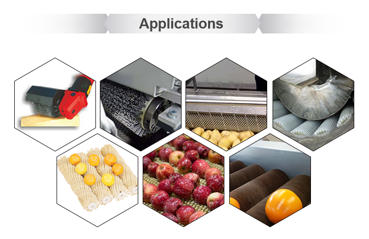 industrial fruit Cleaning machine roller brush