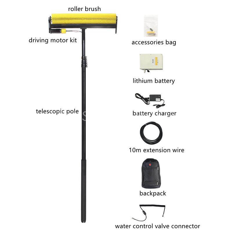 Lithium Battery Soalr Panel Cleaning Roller Brush