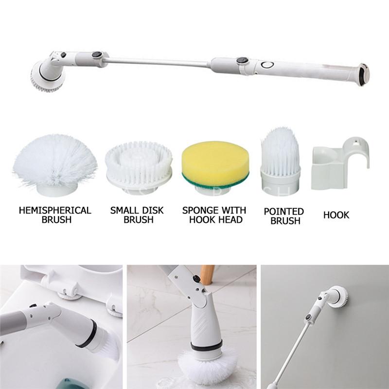 Electric Cleaning Turbine Scrubbing Brush Scrubber Cleaning Brush Bathroom  Cleaning Kit
