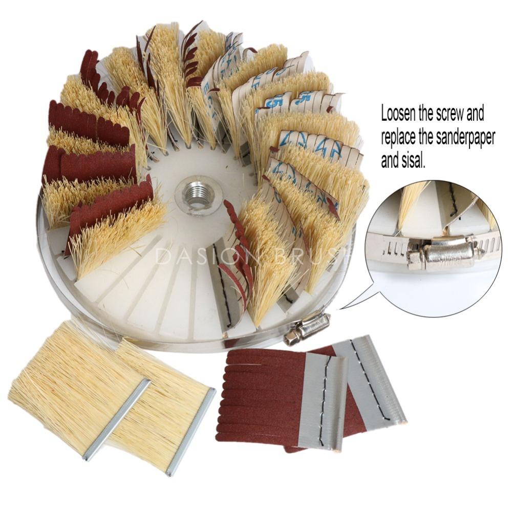 Sisa and Sandpaper Wood Polishing Brush