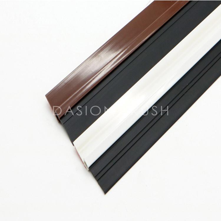 Brown Bottom Door Seal with Colour Matching Brush in Self Adhesive PVC 860mm/34 