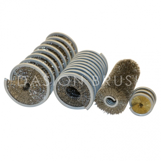 Stainless Steel Roller With Shaft Coil Spiral Brush 