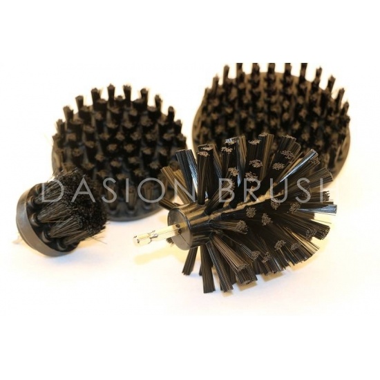 Black Stiff Nylon Drill Brush