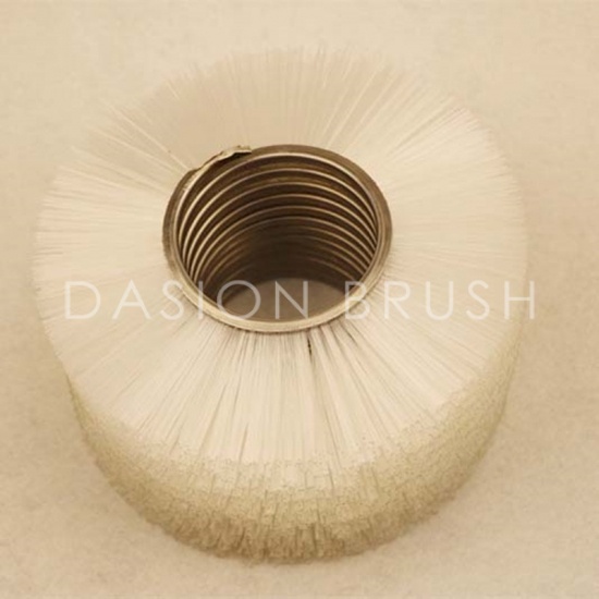 White Crimped Nylon Bristle Coli Spiral Brush For Cleaning 
