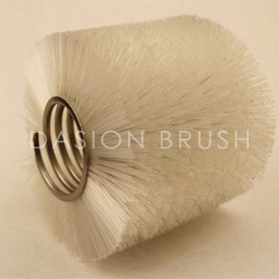 White Crimped Nylon Bristle Coli Spiral Brush For Cleaning 