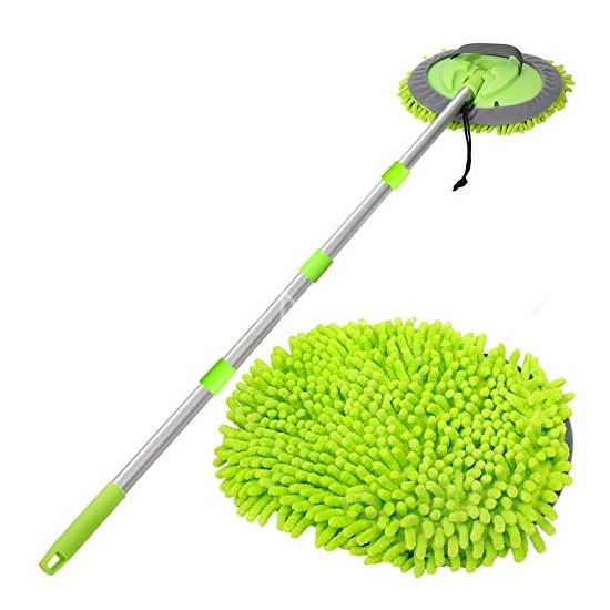 Scratch Free Soft Chenille Car Wash Mop With Long Handle 