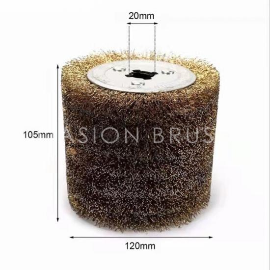 120mm Stainless Steel Wire Brush Wheel Drawing Wheel for Metal Surface Polishing Grinding Removing Rust 