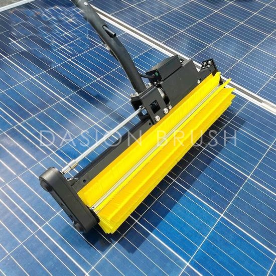 Automatic Electric Solar Panel Cleaning Brush Brushless Motor Solar Dry Water Cleaning Machine 