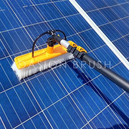 Long Handle Telescopic Pole Water Fed Brush Solar Panel Cleaning Brush 