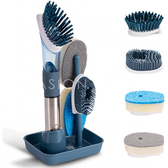 Soap Dispensing Dish Brush Set